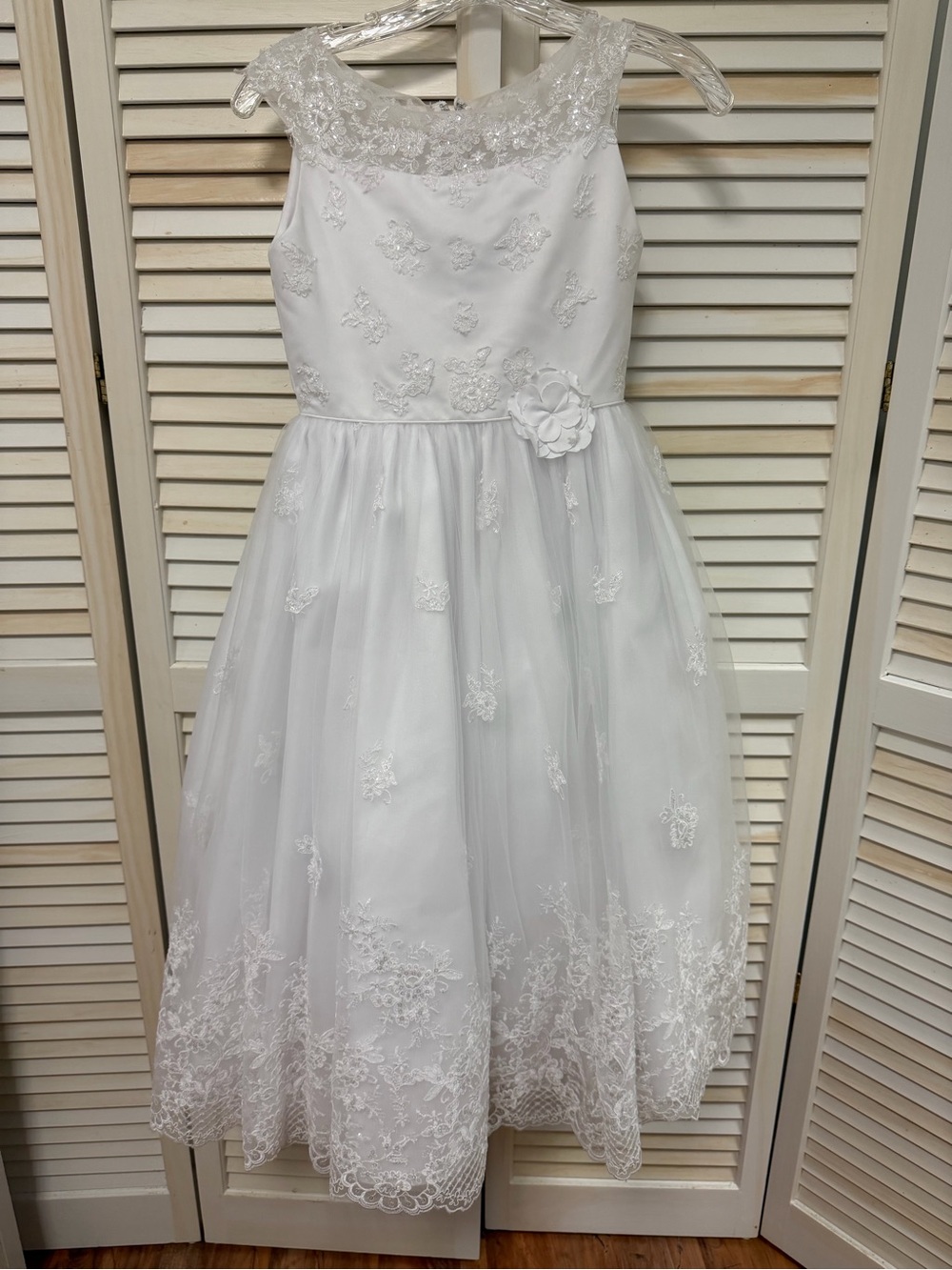Joan Calabrese White Girls Dress